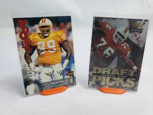 2 Warren Sapp Rookie Cards Upper Deck U58 and Absolute Playoff 190