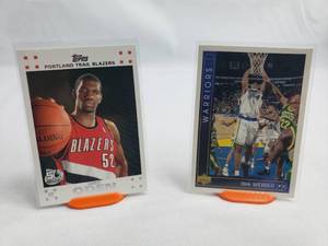 2 Rookie Cards Greg Oden Topps 1 of 14 and Chris Webber Upper Deck 311