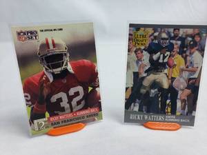 2 Ricky Watters Rookie Cards Fleer Ultra 297 and Pro Set 774