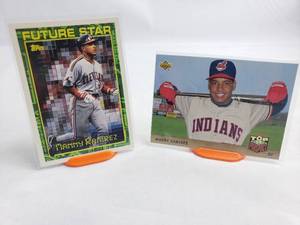 2 Manny Ramirez Rookie Cards Upper Deck Top Prospect 433 and Topps Future Star 216