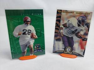 2 Corey Dillon Rookie Cards Play Football 18 and 166
