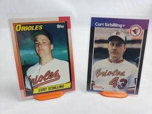 2 Curt Schilling Rookie Cards Donruss 635 and Topps 97