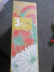 3 new boxes of 3 scented candles...