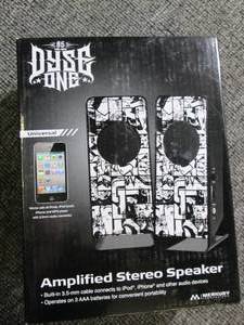 new ampliefied stereo speakers...