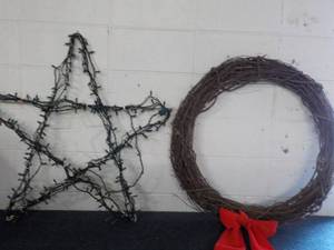 Lighted Star and Vine Wreath- some ...