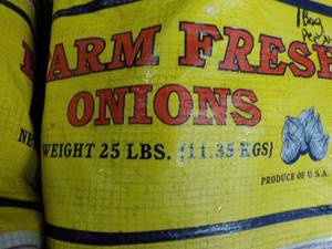 25 lb. Bag Farm Fresh Onions...