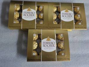 3 - 5.3 oz Boxes Ferrero Rocher...