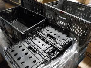 4 Plastic Collapsible Crates...
