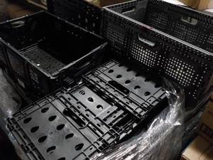 4 Plastic Collapsible Crates...