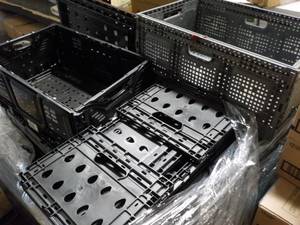 4 Plastic Collapsible Crates...