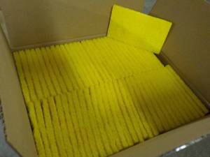 60 Yellow 3 x 5 Scrubbing Pads...