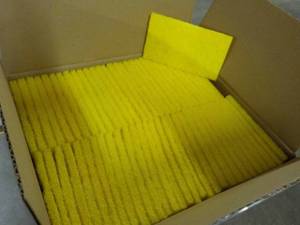 60 Yellow 3 x 5 Scrubbing Pads...