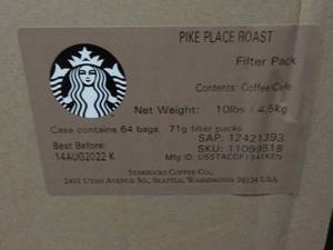 Case of 64 Bags Starbucks Pike Plac...