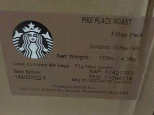 Case of 64 Bags Starbucks Pike Plac...