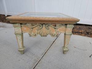 lot 11 image: Country French Style Carved Side Table