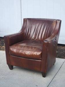 lot 29 image: Ultra-Comfortable Leather Armchair by Precedent