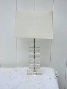 lot 35 image: Stylish Glass Prism Table Lamp