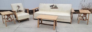 lot 18 image: Fantastic Hunting Themed Seating Set
