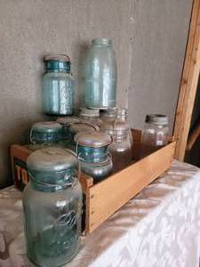 lot 68 image: Old Ball Jars and Milk Bottle Collection