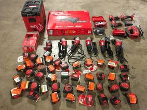 Lot of assorted Milwaukee Tools various types models and conditions review customer returns see pictures