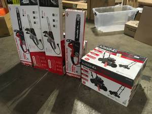Lot of assorted Outdoor tools various models and conditions open box customer return