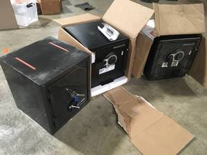 Lot of assorted entry safes open box customer returns vaious conditions review pictures