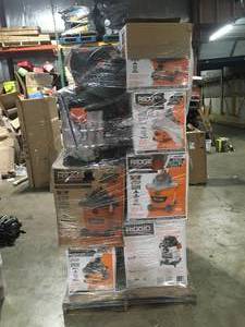 Pallet of assorted Ridgid Shop Vacs various models and conditions open box customer returns see pictures