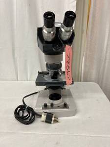 lot 12 image: Super Awesome Christmas Gift Alert  American Optical AO OneTen Binocular Microscope With 4 Objective With Light Source - Great Working Condition - No Chips or Cracks To Lens Either  There is a used one selling online for $1200