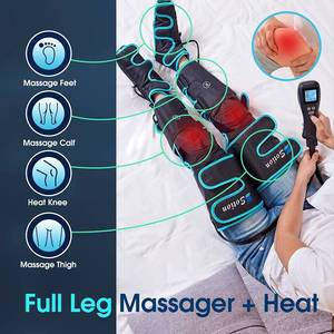 lot 17 image: Sotion Leg Massager with Air Compression for Circultin & Rlxtin, Feet Calf Thigh with 2 Levels Ht Functin on Knee - Sequential Massager Device 4 Intnsitis & 4 Mds - Great Working Condition