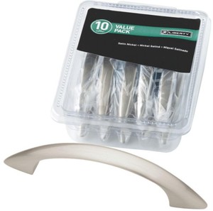 ( 4 packs) of Liberty 3 in. (76 mm) Satin Nickel Ethan Cabinet Pull (10-Pack) P13101L-SN-U1 - NEW, SOLD AS IS.