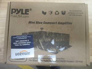 PYLE PFA220BT - Compact Bluetooth Power Amplifier - Desktop Home Audio Amp with MP3USBSD Readers, USB Charging (120 Watt) - In Nice Condition - SOLD AS IS.
