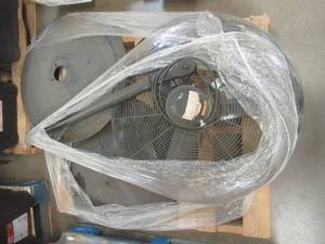 32 Fan, 3135, 32 Missing Hardware to Mount to Stands. Was Bolted to Pallet. Used in Warehouse. SOLD AS IS