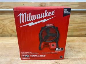 lot 4 image: MILWAUKEE M18 18-Volt Lithium-Ion Cordless Jobsite Fan (Tool-Only)