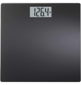 lot 32 image: INSTATRACK Large Display Digital Bathroom Scale with Step-On Technology in Black, Accurately Measures up to 400 Pounds