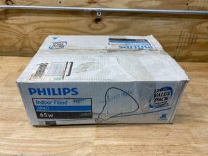 lot 42 image: PHILIPS 65-Watt BR40 Incandescent Flood Light Bulb Soft White (2700K) (12-Pack)