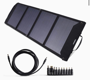 lot 54 image: Tenergy Foldable 60W Solar Panel Charger for Camping Power Supply, Portable Power Chargers, and Power Packs, Outputs Includes DC, USB-C, and 2X USB-A Ports