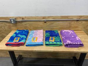lot 57 image: MEMBERS MARK Lot of 4- Youth Beach Towels