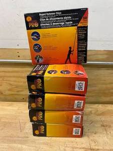 lot 80 image: 5 Packs of 50 Pro No Ladder Rapid Release Holiday Lights Gutter Clips