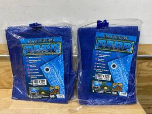 lot 89 image: Lot of 2- All Purpose Tarps (10 x 12)