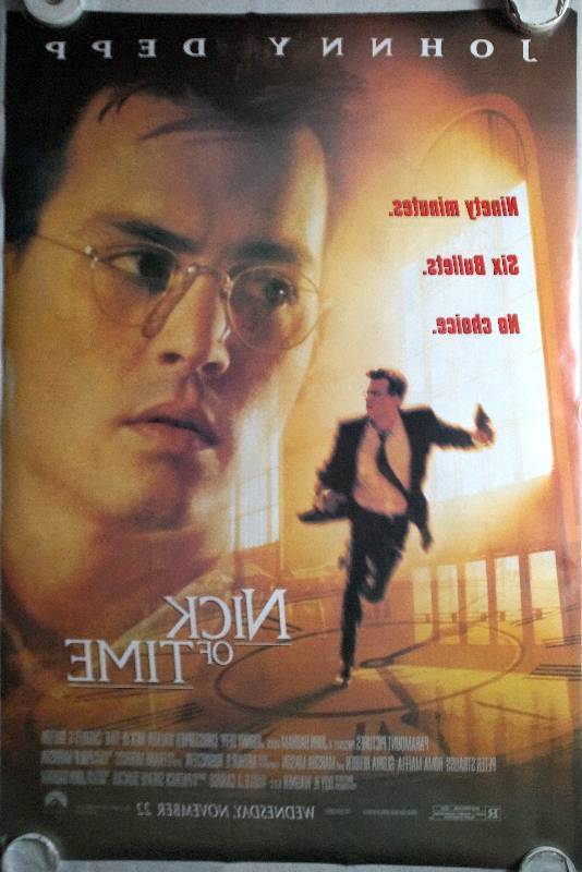 lot 6 image: Nick of Time (1995) Original Pre-Release Theater Lightbox Promo Poster
