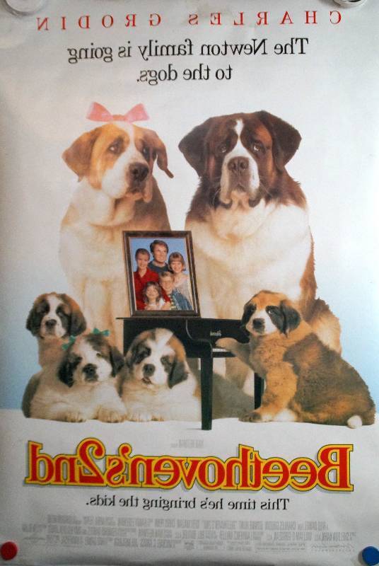 lot 36 image: Beethovens 2nd (1993) Original Theater Lightbox Promo Poster