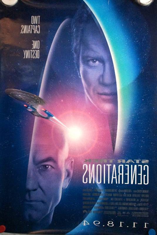 lot 38 image: Star Trek Generations (1994) Original Pre-Release Theater Lightbox Promo Poster