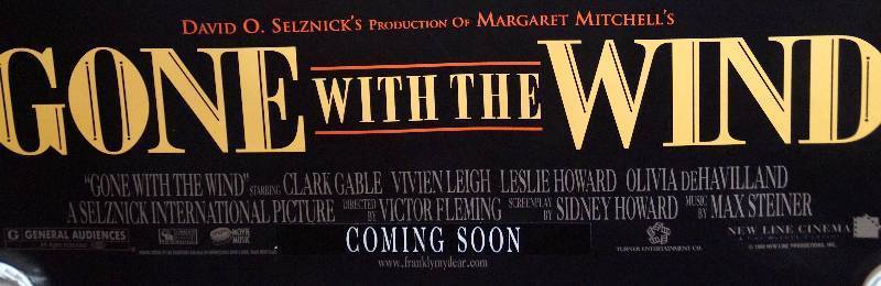 lot 39 image: Gone with the Wind (1998) Original Pre-Release Theater Lightbox Promo Poster