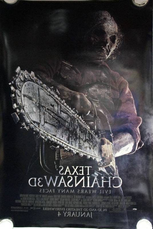 lot 50 image: Texas Chainsaw 3D (2012) Original Pre-Release Theater Lightbox Promo Poster