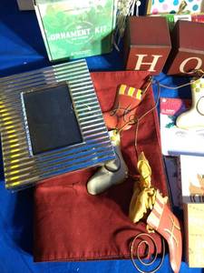 lot 41 image: Christmas Assortment of Ornaments Acessories and Picture Frames