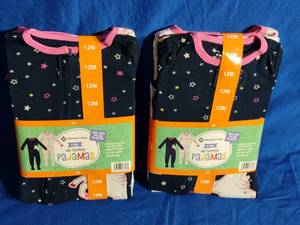 lot 58 image: 2 Full Sets of Boys Pajamas 2-Pack Size 12M (4 New Front Zipper Pajamas)