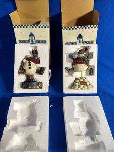 lot 60 image: Snowman Decorations (Brand New) Jolly Snowman & Simon Snowman