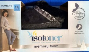 lot 73 image: Womens Isotoner Faux Fur Slippers (Size Large 8.5-9) Brand New
