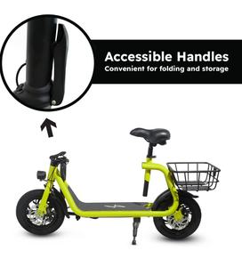 lot 1 image: Phantomgogo Commuter R1-Electric Scooter (Foldable Scooter with Seat and Carry Basket)