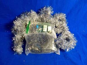 lot 103 image: Christmas Decoration Lot of 2 Light Bundles and Garland of Tinsel